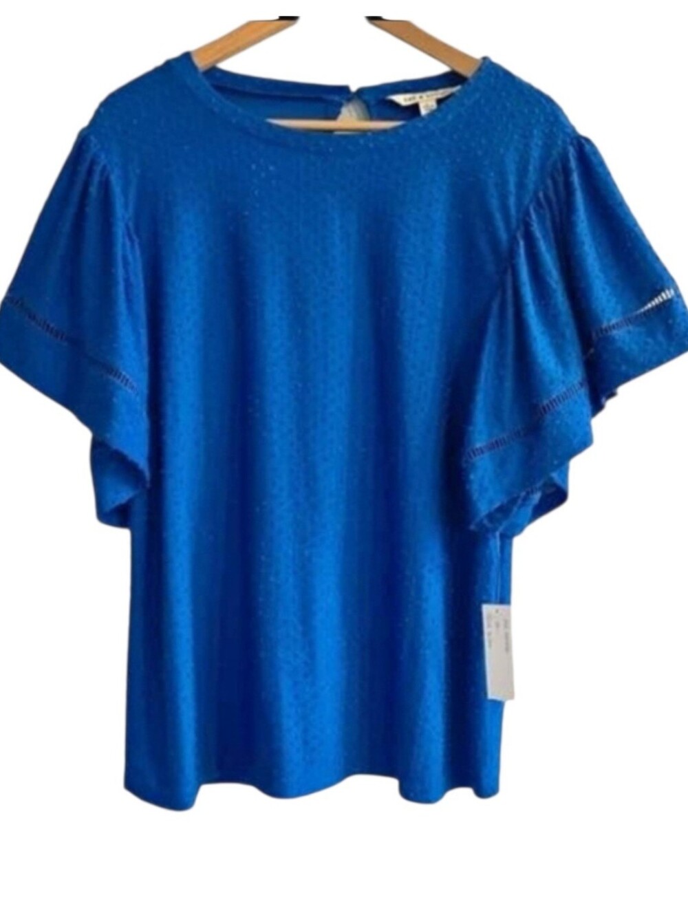 Zac & Rachel Bright Blue Flutter Sleeve Tee